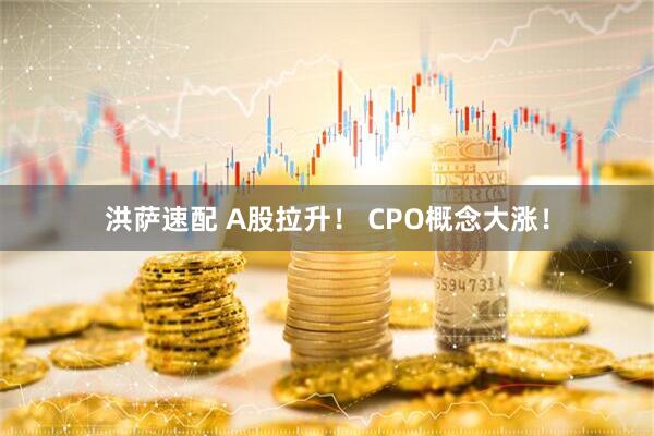 洪萨速配 A股拉升！ CPO概念大涨！